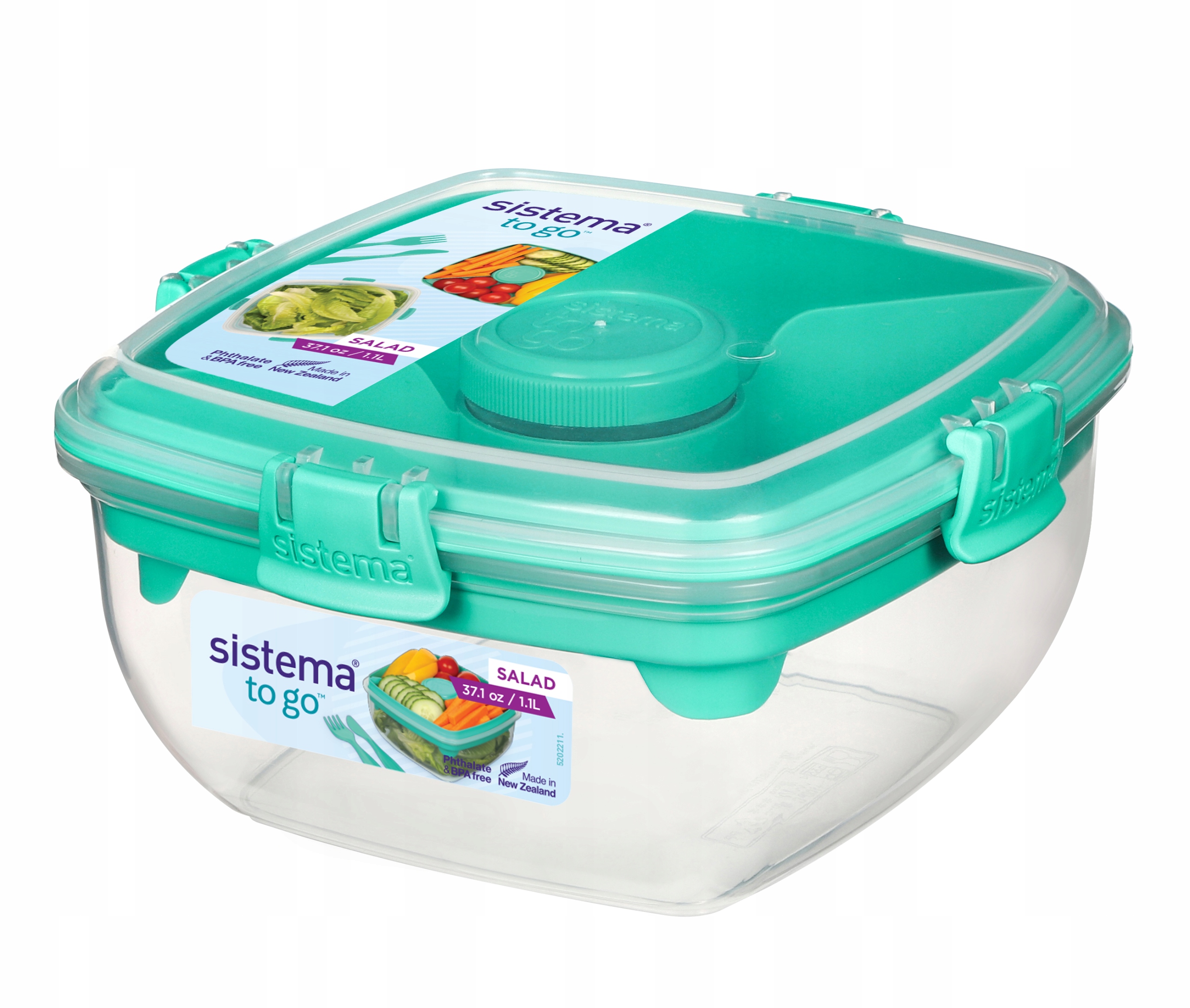 

Sistema lunchbox na sałatkę sztućce 1100ml
