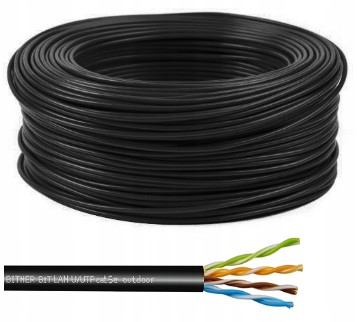 Kabel przewód skrętka zewnętrzny U/UTP cat 5e metr
