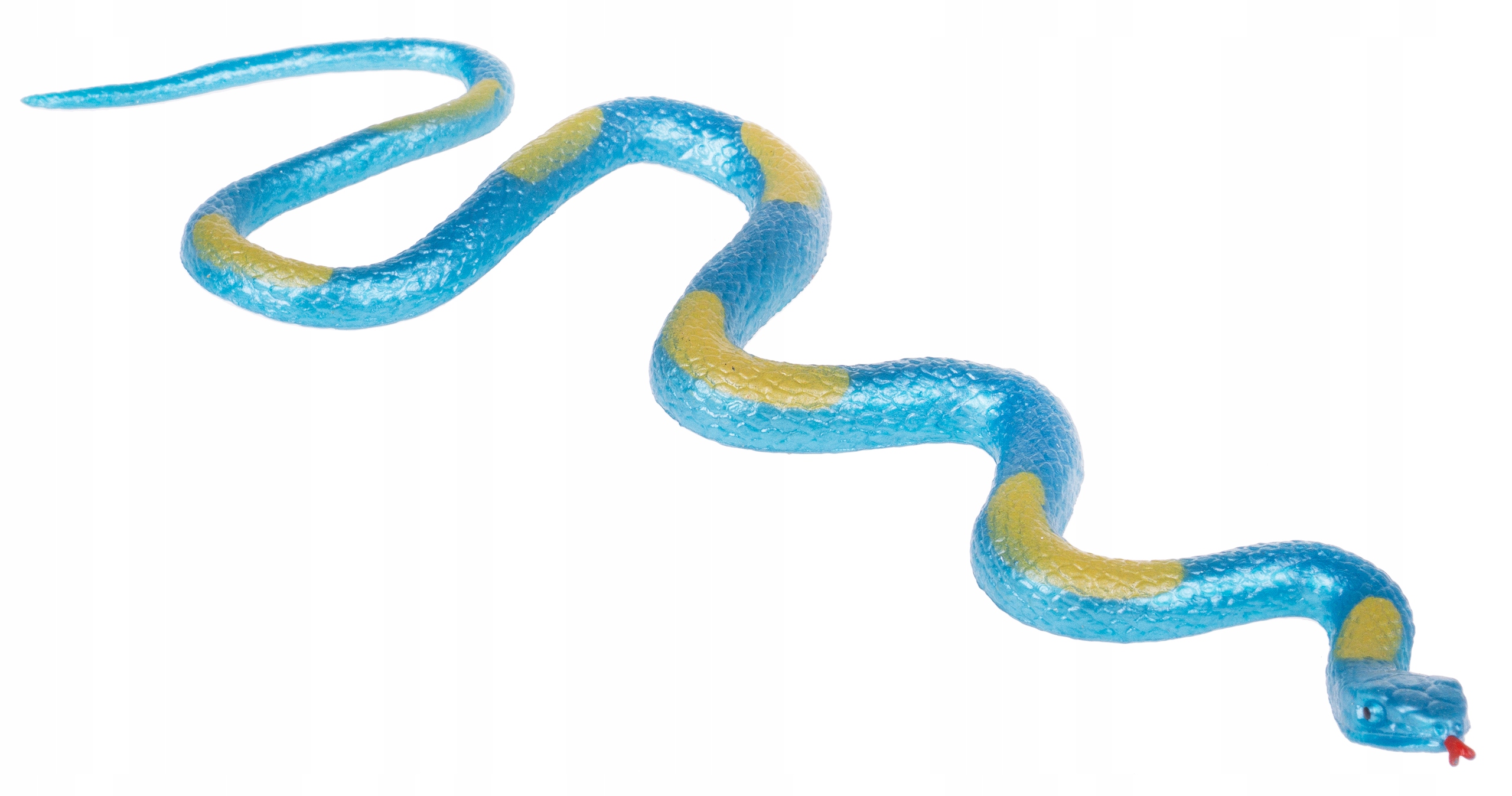 WĄŻ PERŁOWY ZABAWKA GUMOWA NIEBIESKI 50 CM.