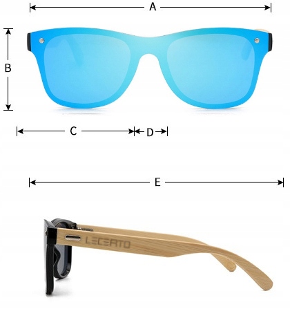 OKULARY PRZECIWSŁONECZNE UV400 DREWNIANE BAMBUSOWE ZESTAW LECERTO Płeć produkt uniseks