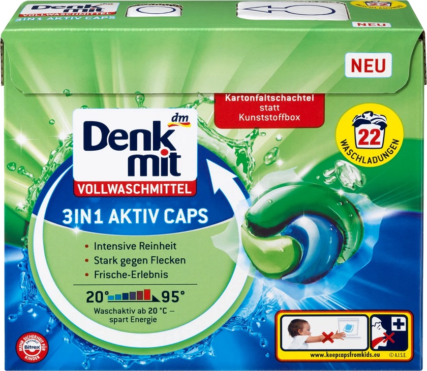 

Denkmit Duo Aktiv Caps Pranie Białe I Jasne 22 szt