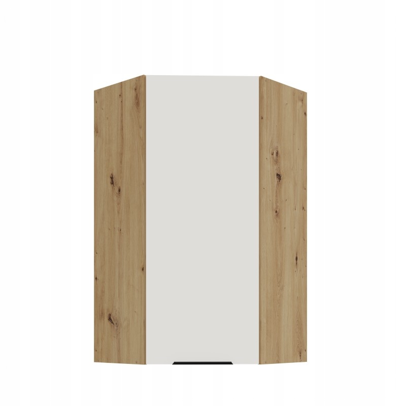 Rohová skříňka 60x60x107,5 45° Modulo bílá Afm dub artisan 2 police