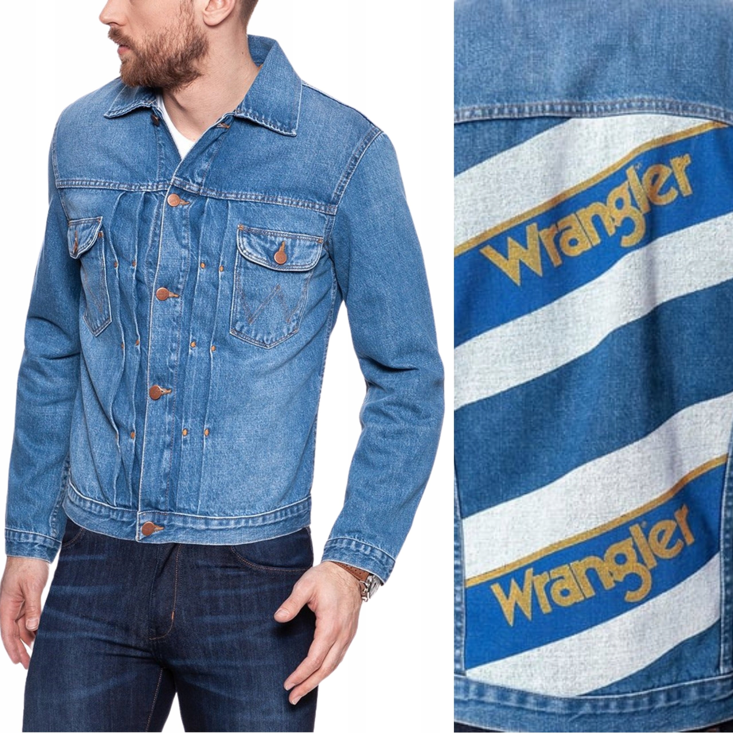 Wrangler džínová bunda modrá Retro Jacket M