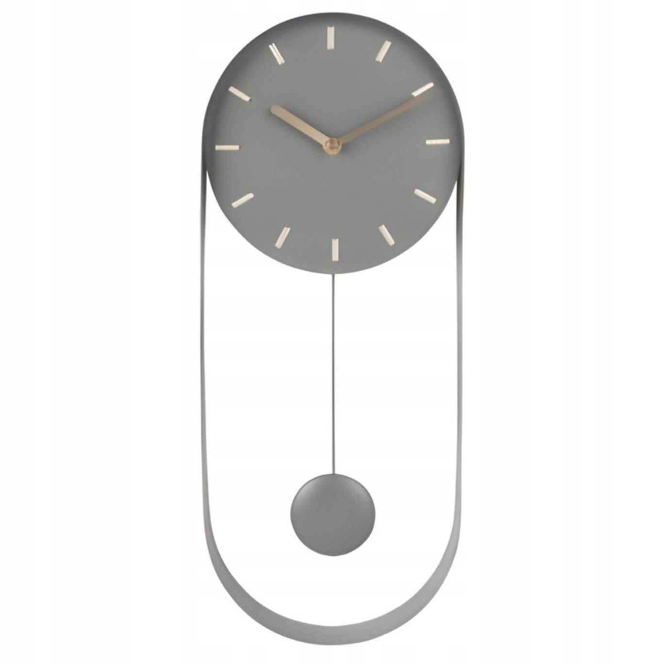 Nástenný hodinový stroj s kyvadlom, sivý, na stenu do obývacej izby, kuchyne Pendulum Charm
