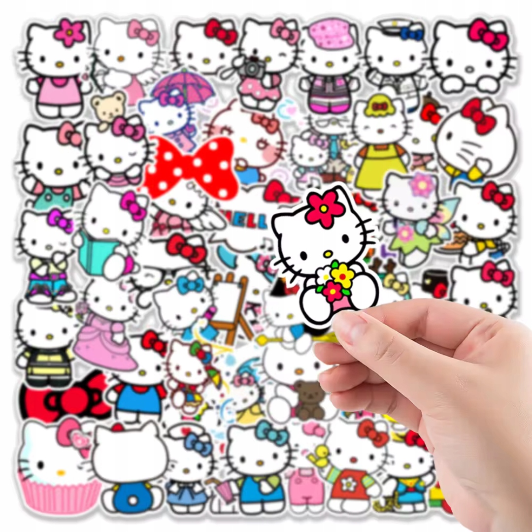 NAKLEJKI Hello Kitty MIX 50 szt