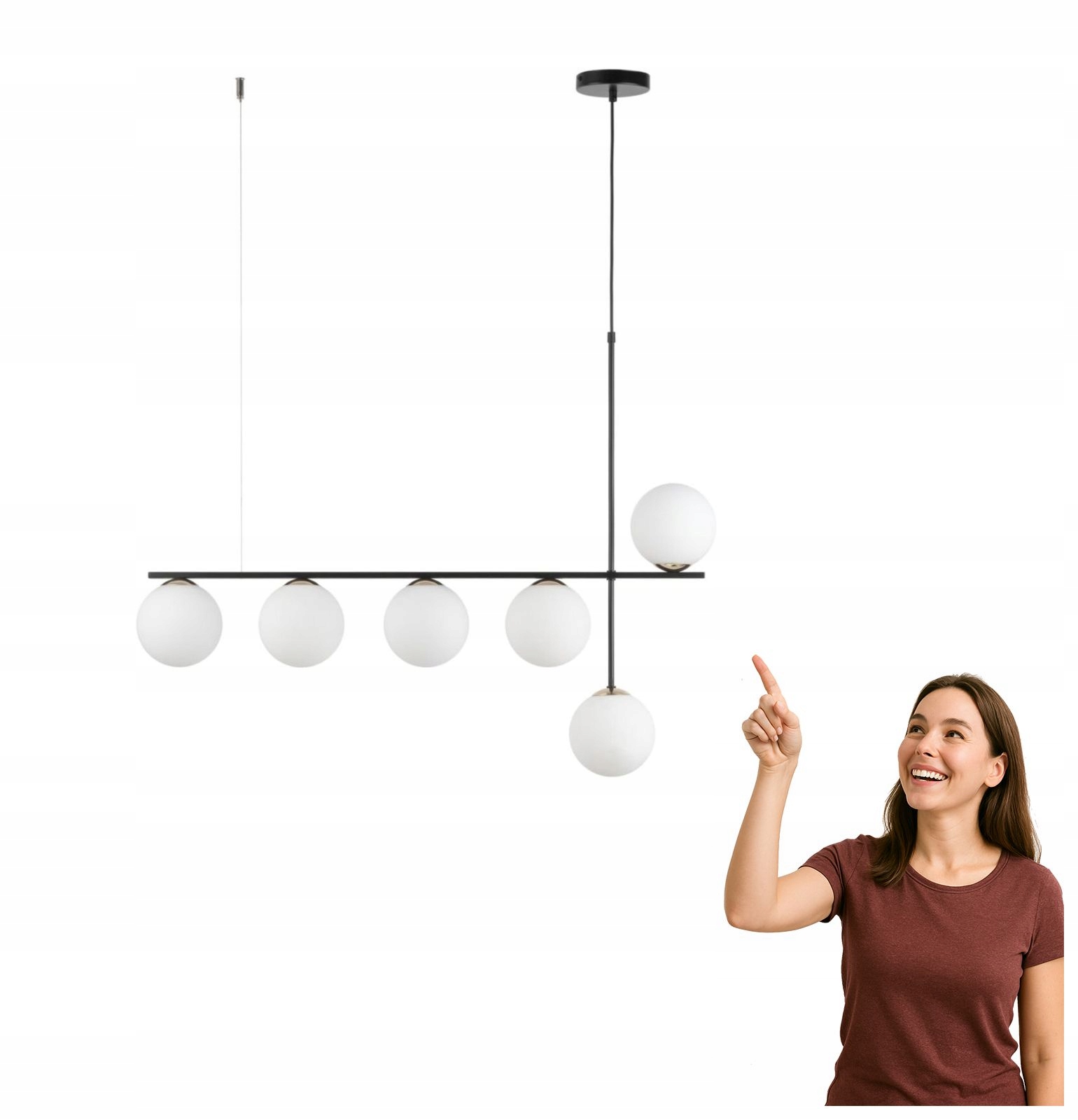 Závesná lampa Silia 6 33697 Sigma Lighting