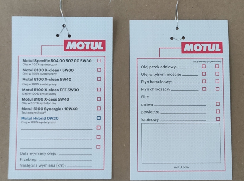 MOTUL ZAWIESZKA SERWISOWA WYMIANY OLEJU ORYGINAŁ