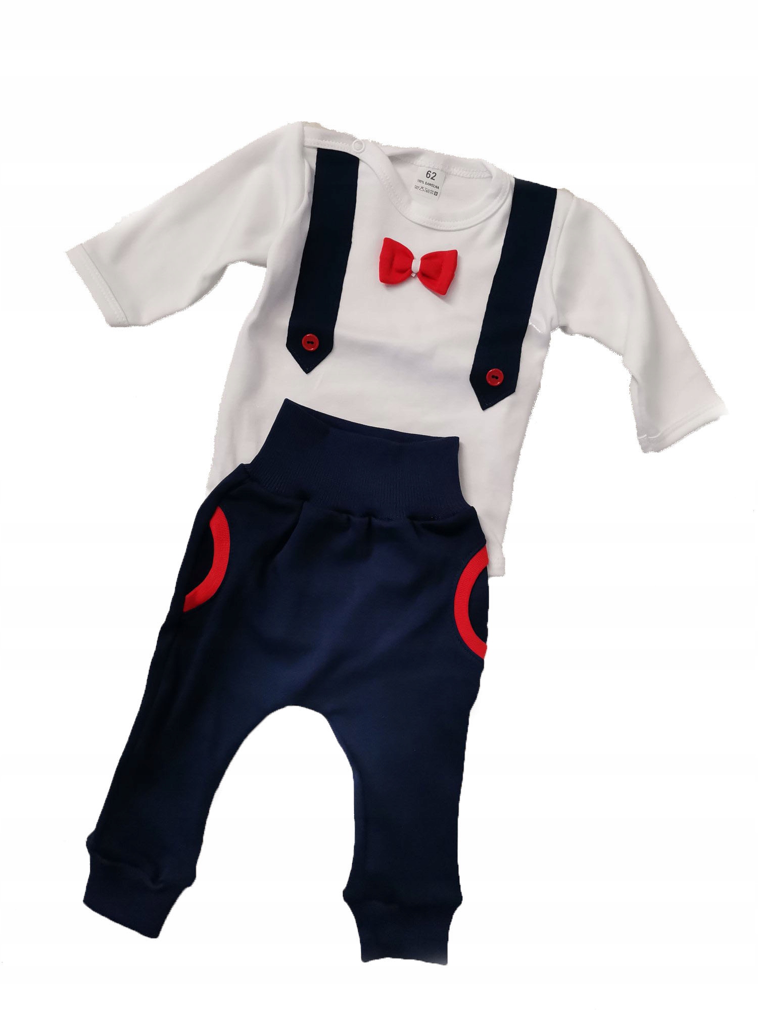 ZESTAW body mucha szelki spodnie CHRZEST ROCZEK 80 Marka Inna marka