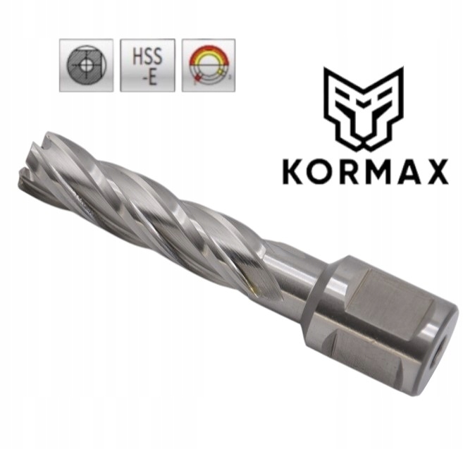 Frez trepanacyjny 14mm x 50mm wiertło rurowe M2AL 14x50 Weldon Kormax