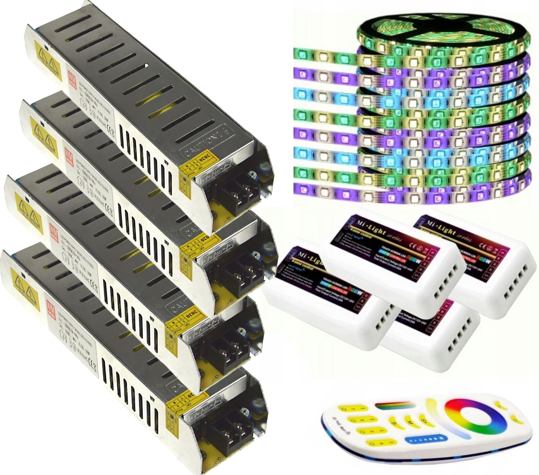 Set Led 5050 Rgbw teplá bílá Mi-Light 40 m