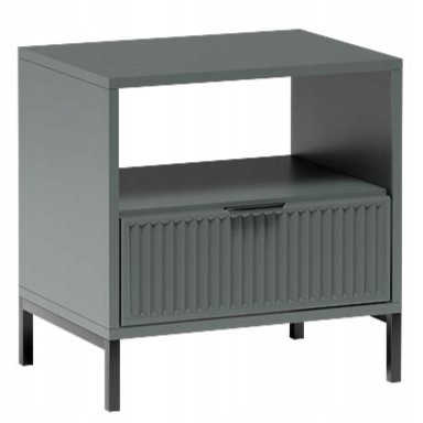 STOLIK SZAFKA NOCNA z szufladą LS-7 STONE GREEN + CZARNE NOGI