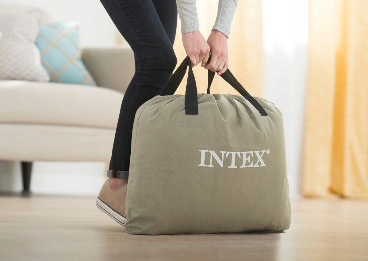 INTEX 67770ND DMUCHANY MATERAC POMPKA 152x203x33cm Grubość 33 cm