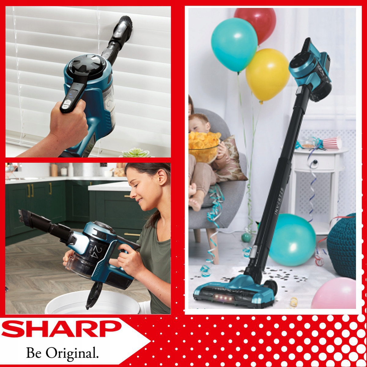 Odkurzacz bezprzewodowy SHARP SA-VP3501AQ 4w1 AKU BEZPRZEWODOWY + ebook Model SA-VP3501AQ