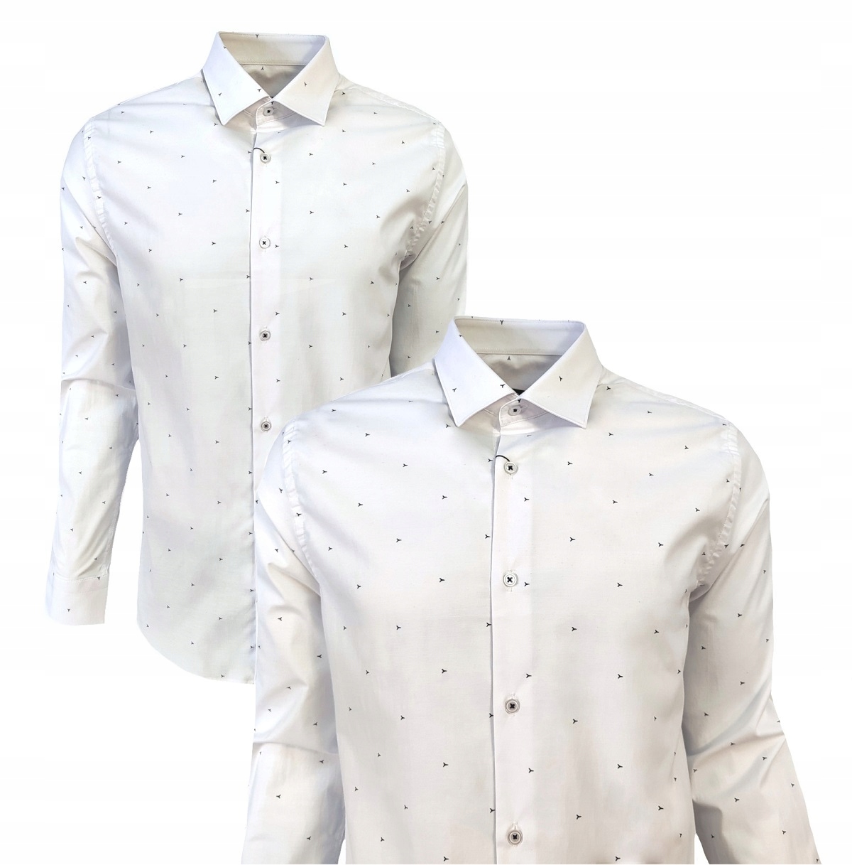 Pánská Košile Casual Klasická, Bílý Vzor XXL