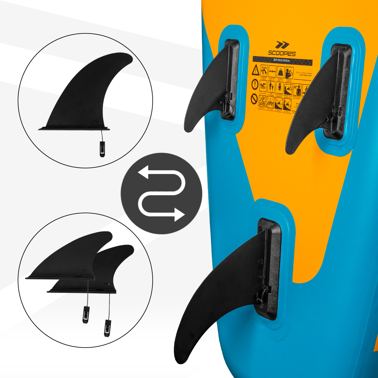 Nafukovací SUP board so sedadlom, pádlom a pumpou 350 cm, pôvodný stav balenia