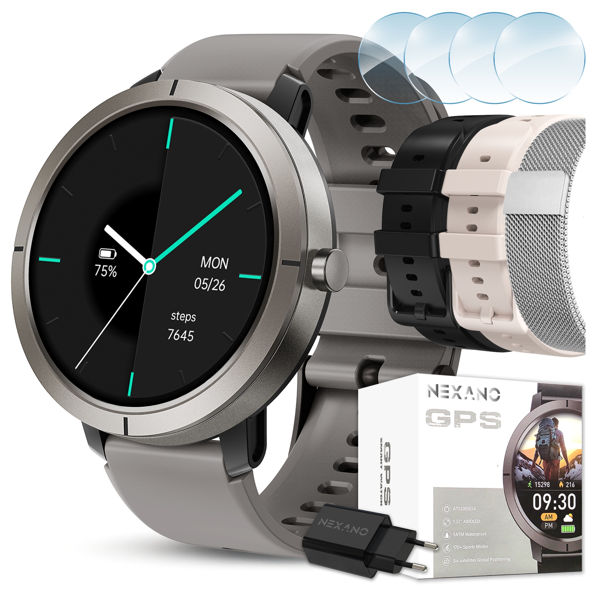 Chytré Hodinky Dámské Vodotěsné Hodinky Gps Menu Cz Amoled Hovory Sport