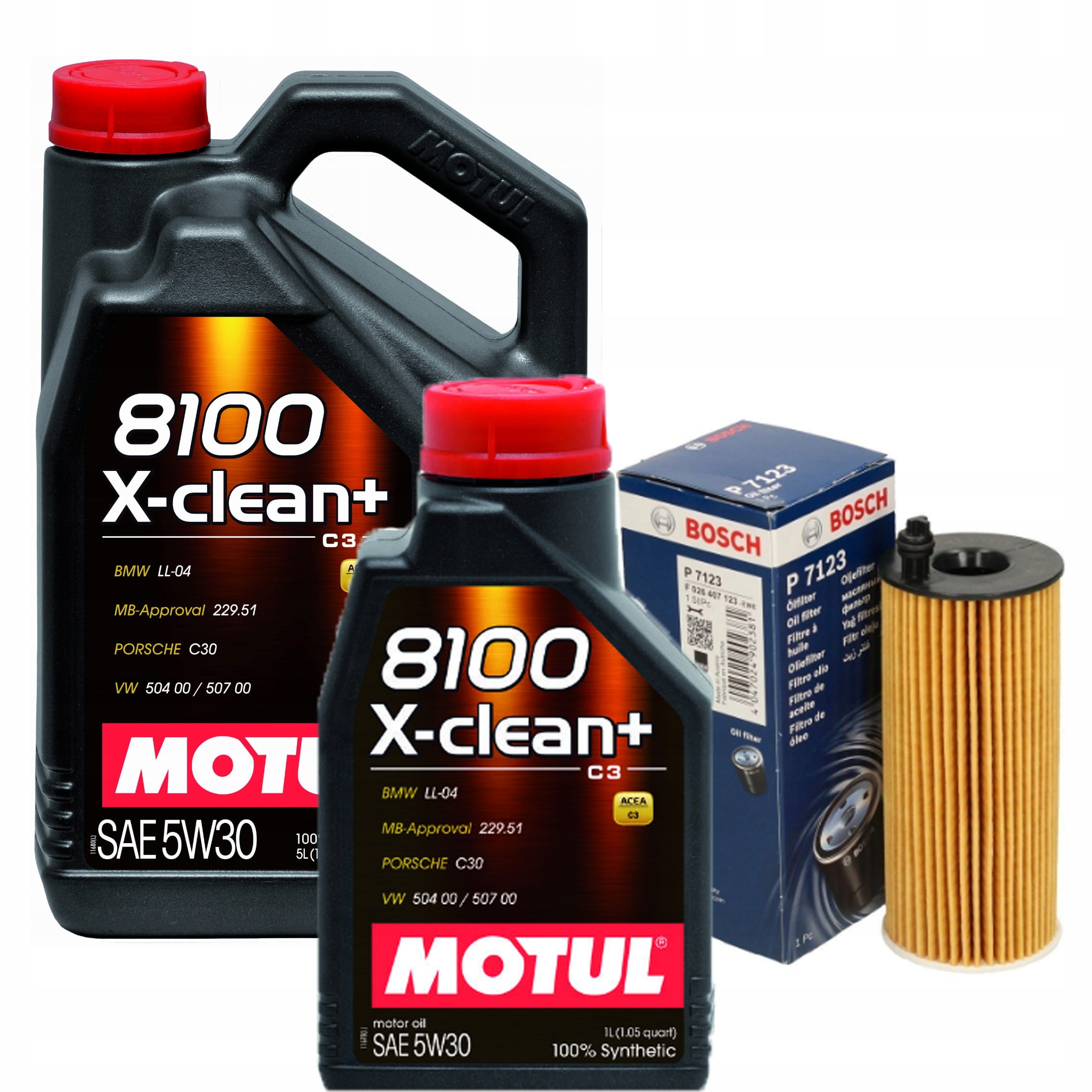 Olej Motul X-clean+ 5W30 + filtr BMW 320d F30 N47
