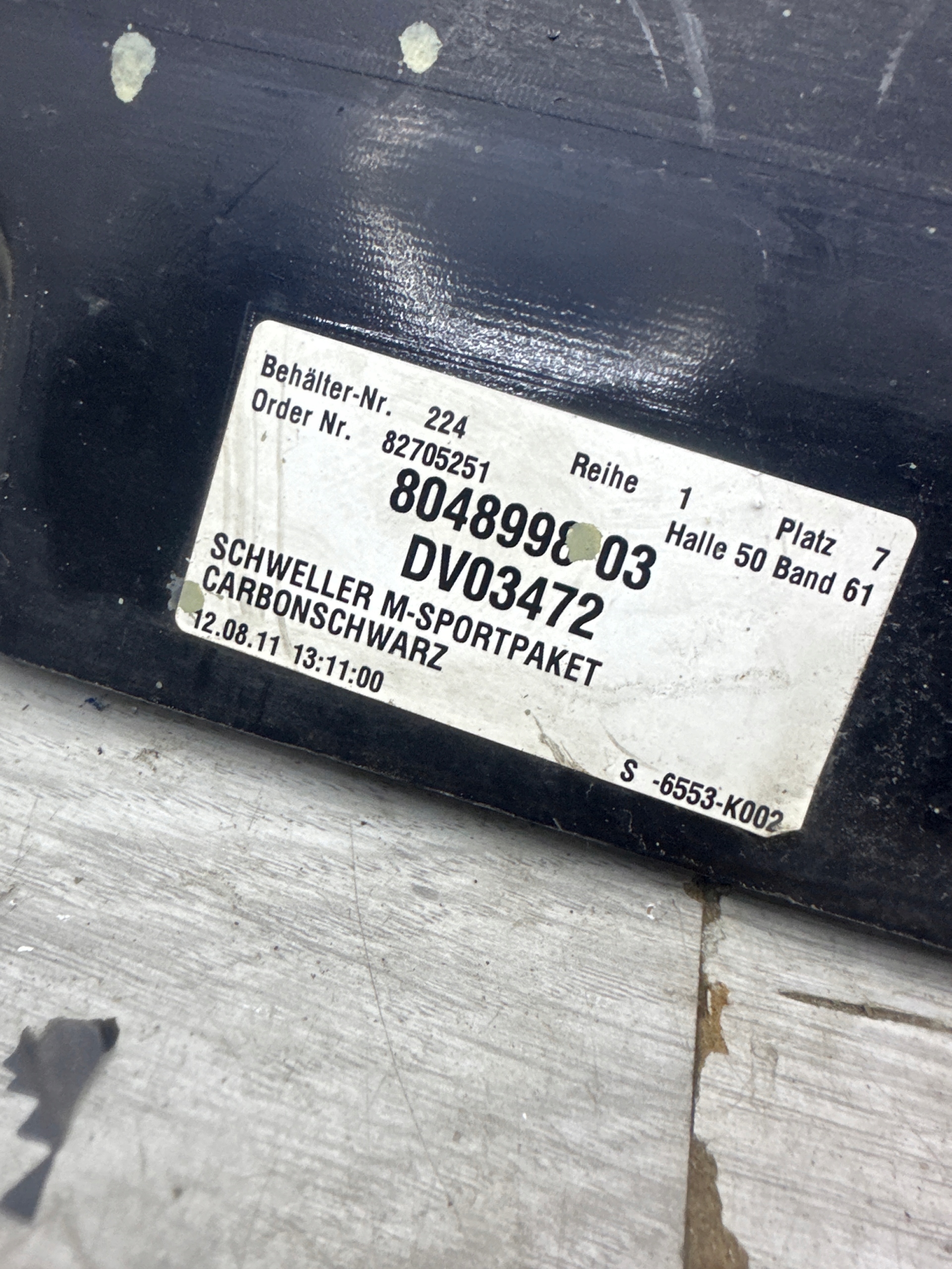 BMW 5 F10 F11 m-packet 10- moulding threshold right