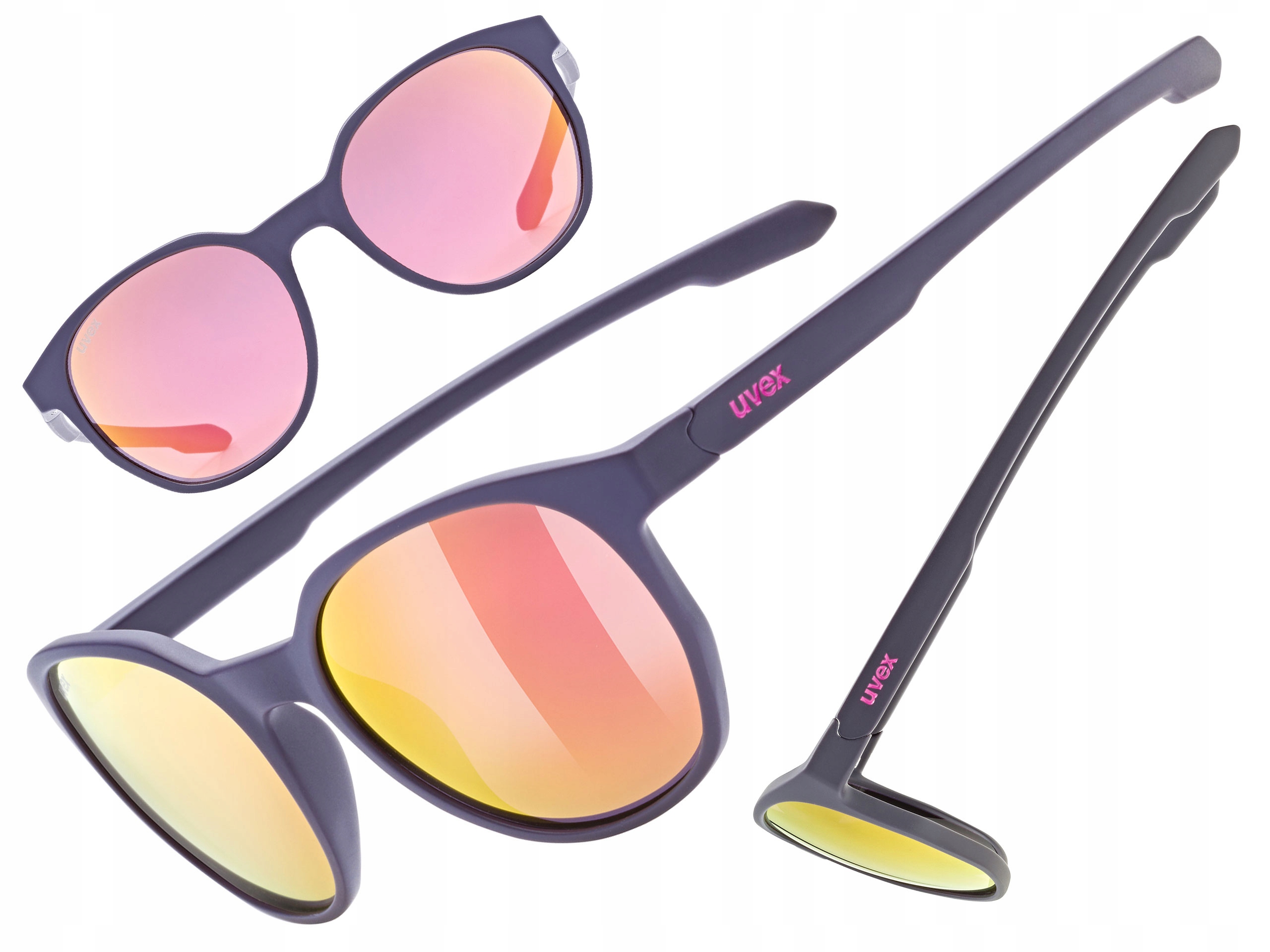 Cyklistické brýle Uvex Lgl 54 modré matné (zrcadlově fialové) S3