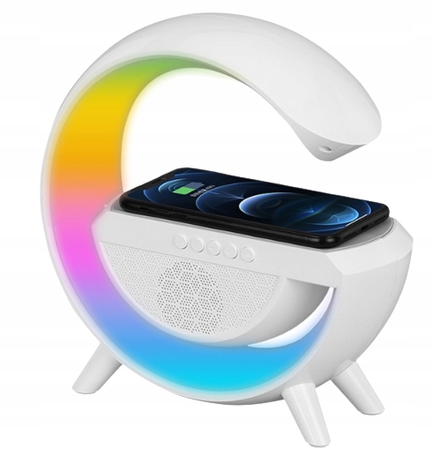 Lampka LED Ładowarka QI Głośnik RGB RADIO Długość/wysokość 23 cm