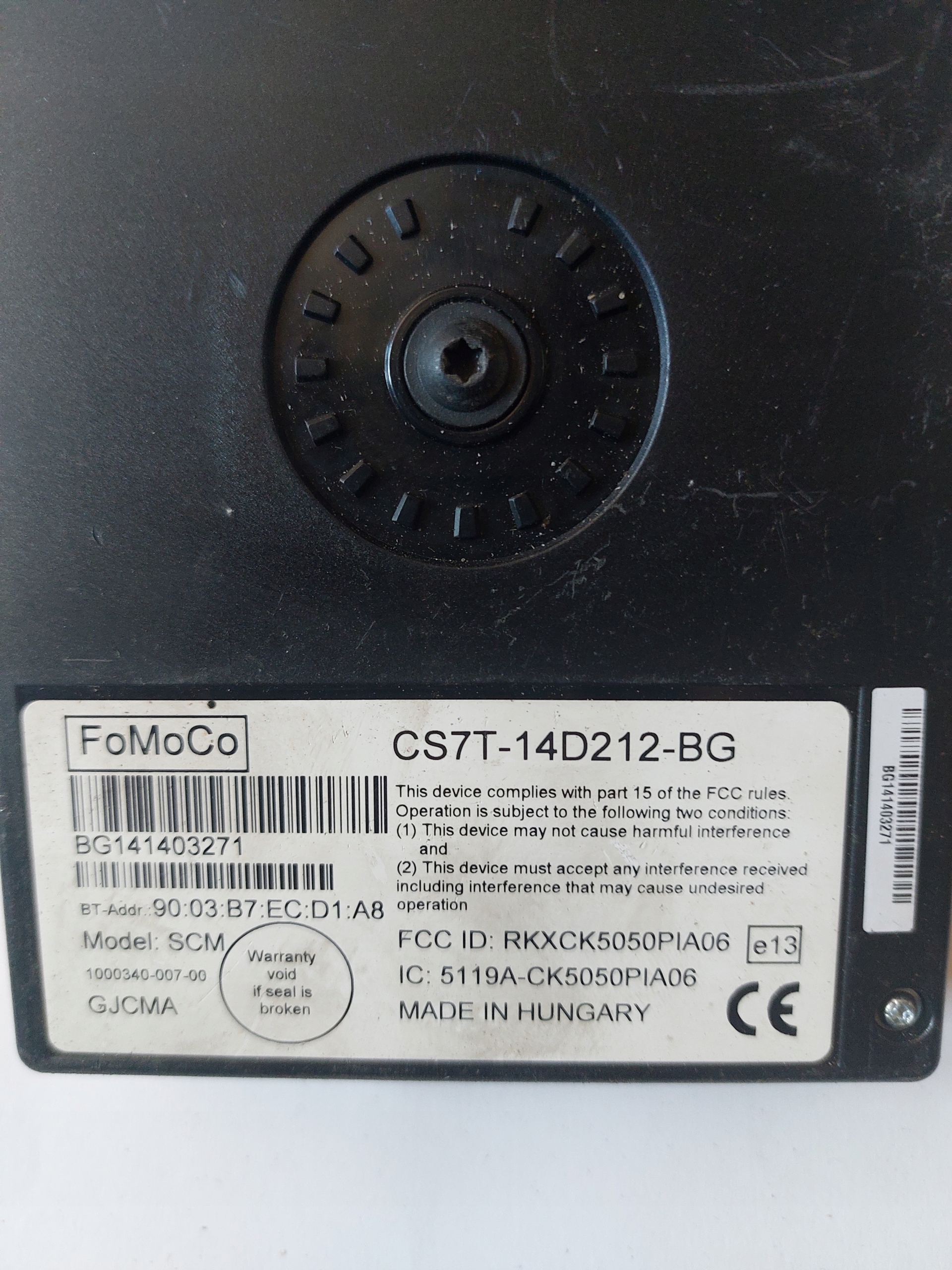modulo BLUETOOTH FORD GALAXY MK3 LIFT CS7T-14D212-BG