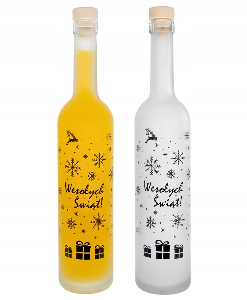

Butelka świąteczna Matowa Futura 500ML na nalewki