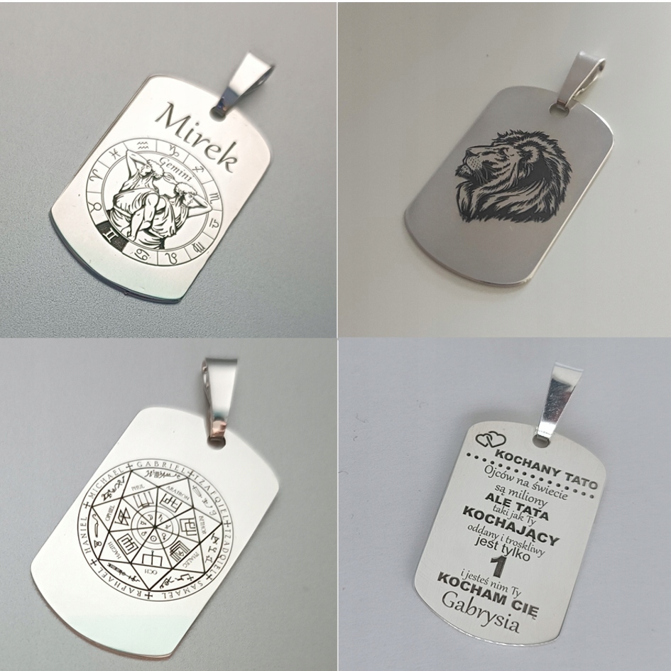 WISIOREK MĘSKI NIEŚMIERTELNIK SREBRO 925 + GRAWER Szerokość 19 mm