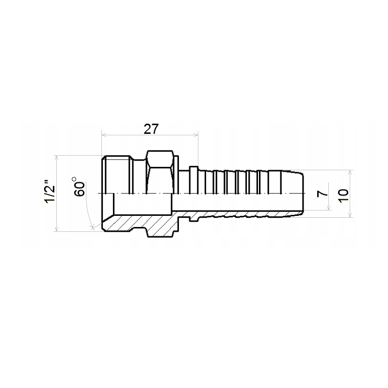 AGR ZAKUCIE PROSTE DN10 1SN 2SN 1/2" Producent części Hydrolider