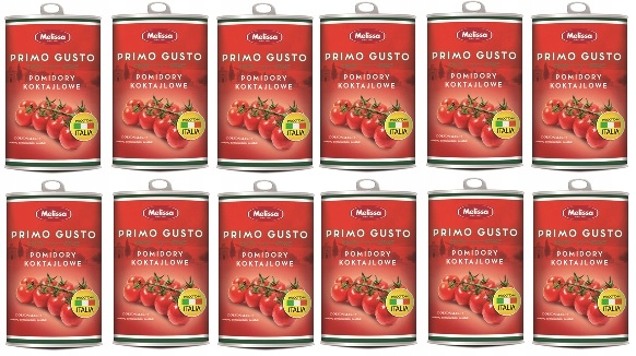 12x 400g Primo Gusto Pomidory koktajlowe w soku pomidorowym Karton