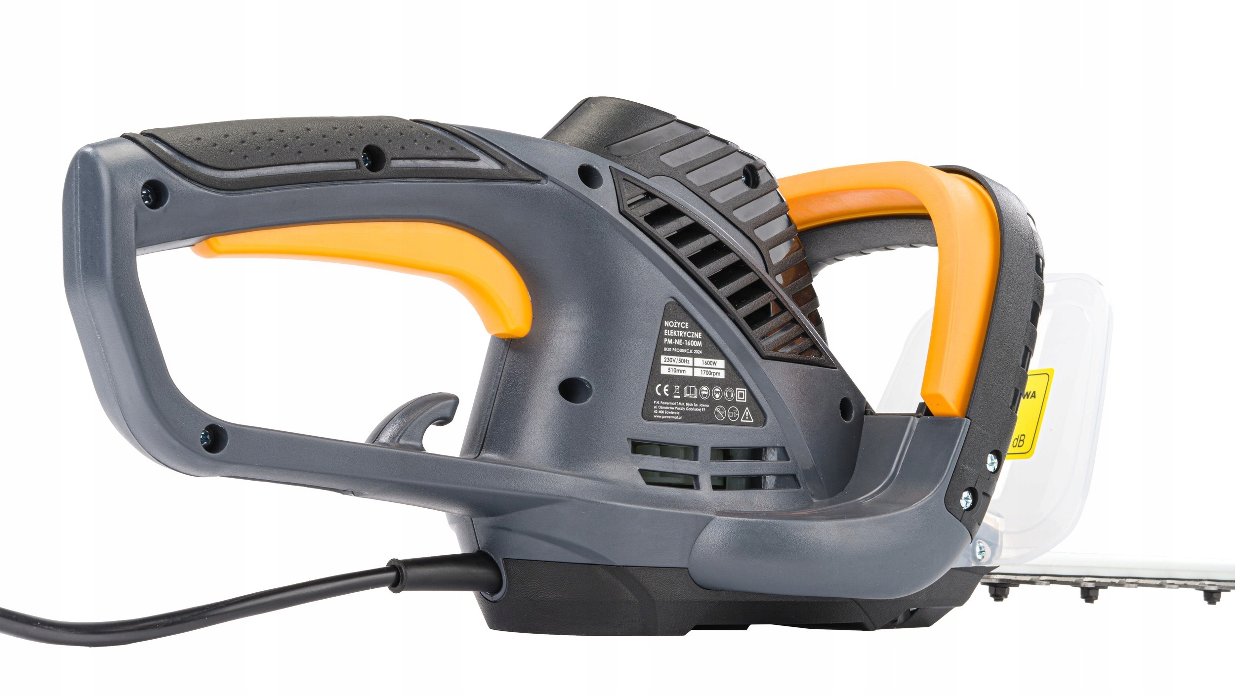 ELEKTRYCZNE NOŻYCE DO ŻYWOPŁOTU GAŁĘZI KRZEWÓW 1600W 51MM SEKATOR DUŻA MOC Moc 1600 W