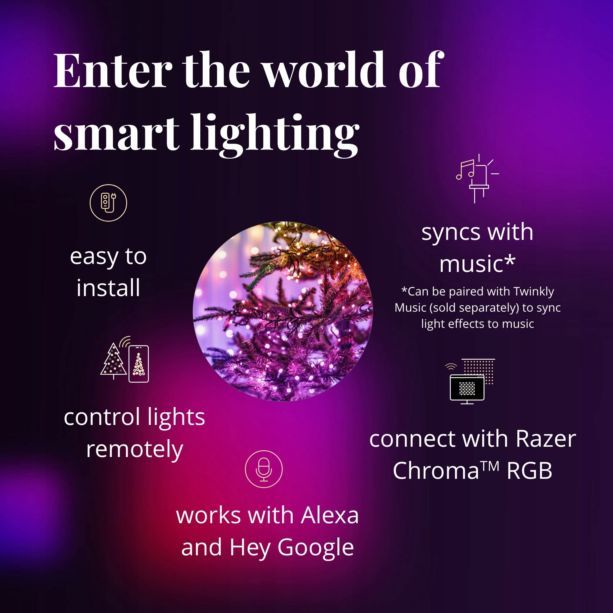 Twinkly Lampki Choinkowe Multicolor 400 Led Sterowane Telefonem IOS Android — miniatura 9