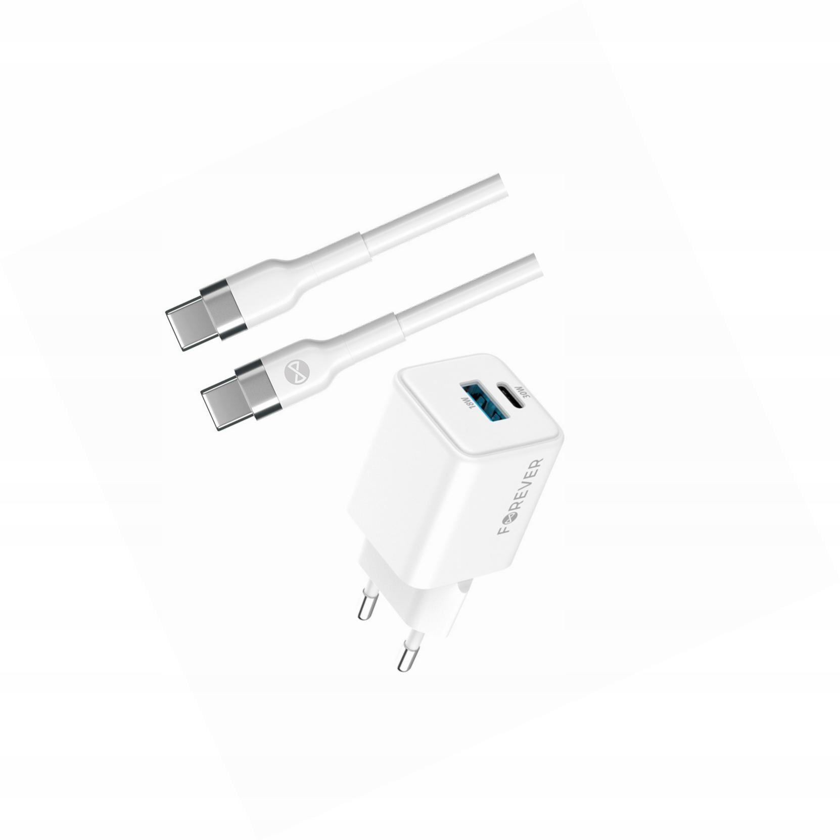 Szybka ładowarka GaN 30W 2 wejścia Usb i Usb-c z kablem do Nokia 3650