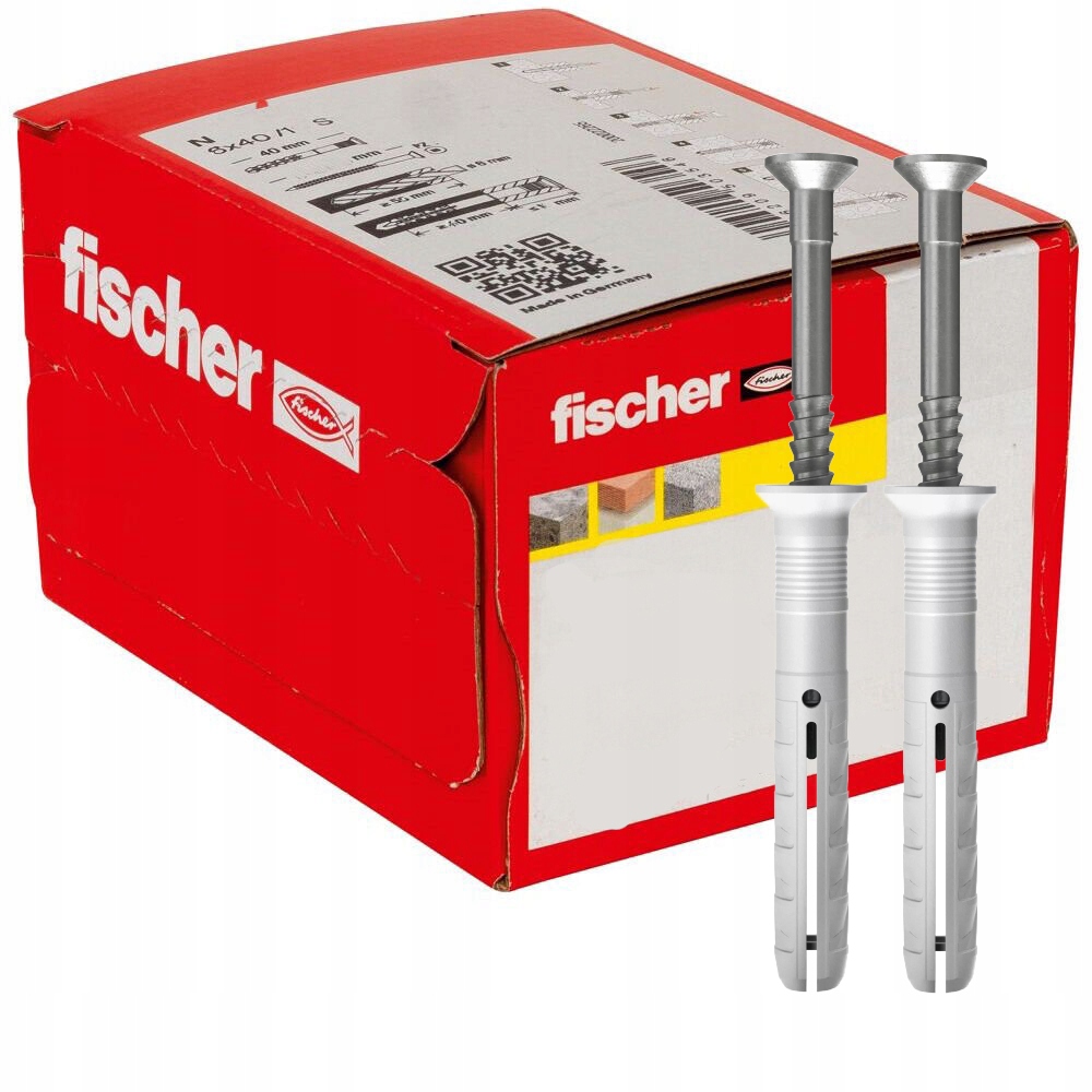 Fischer Zatĺkací kolík N 8 x 100/60 S A2 so zapustenou hlavou 50ks