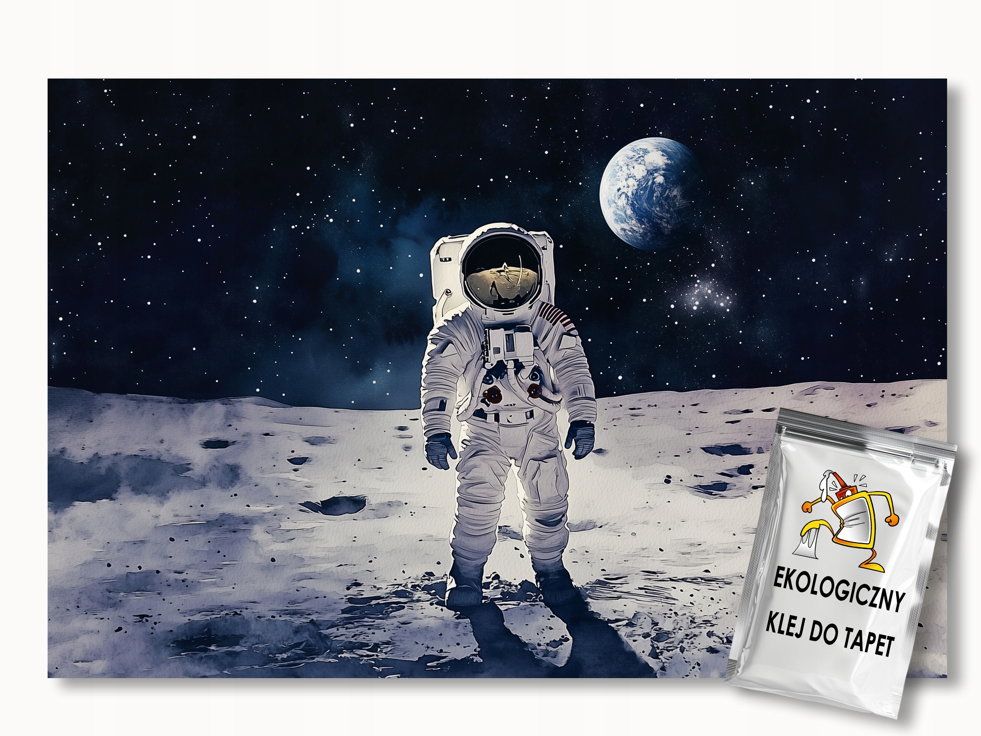 Fototapeta Flizelina Vesmír Měsíc Astronauta Mise Apollo 350x270 155g