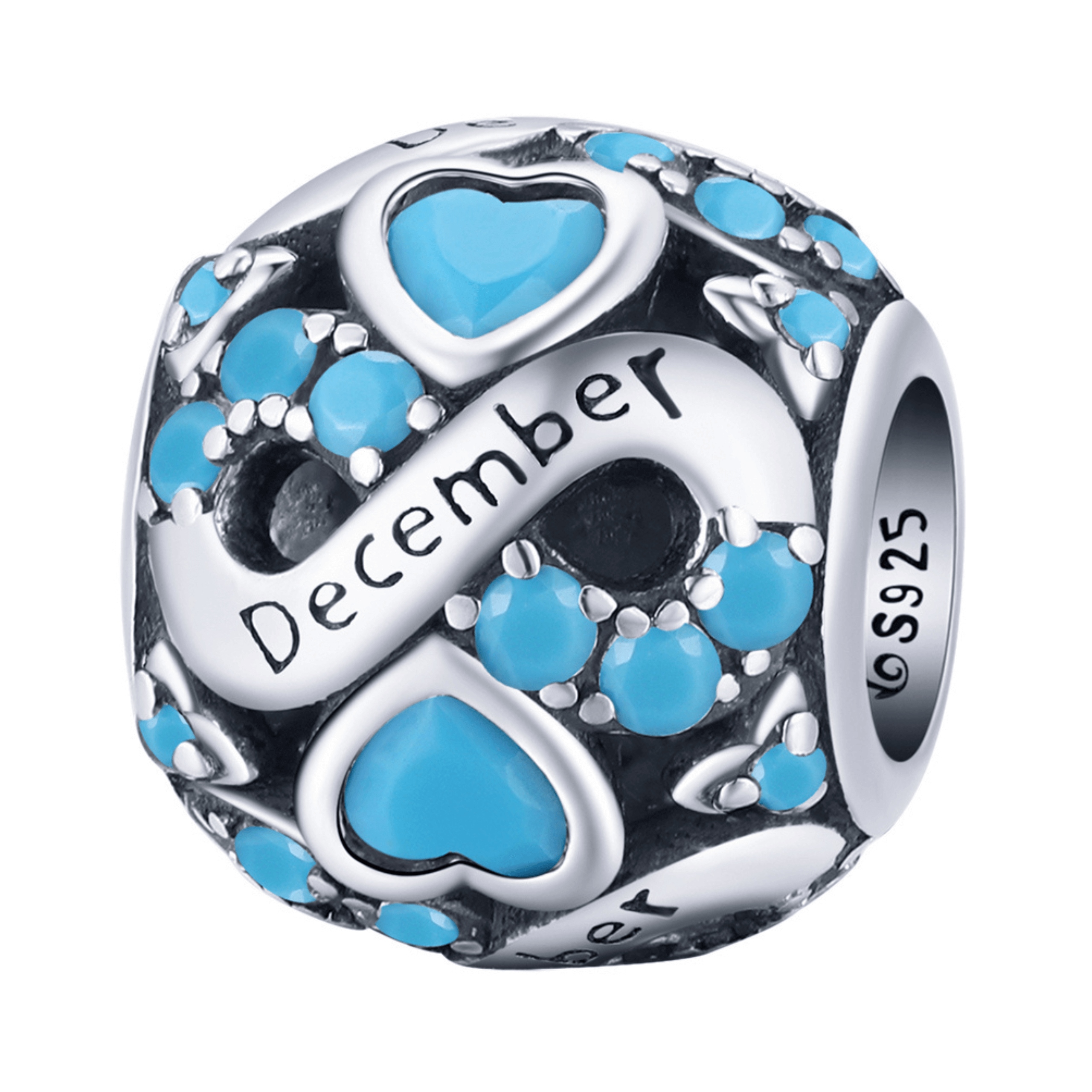 

Charms Miesiąc Grudzień Urodziny Srebro 925