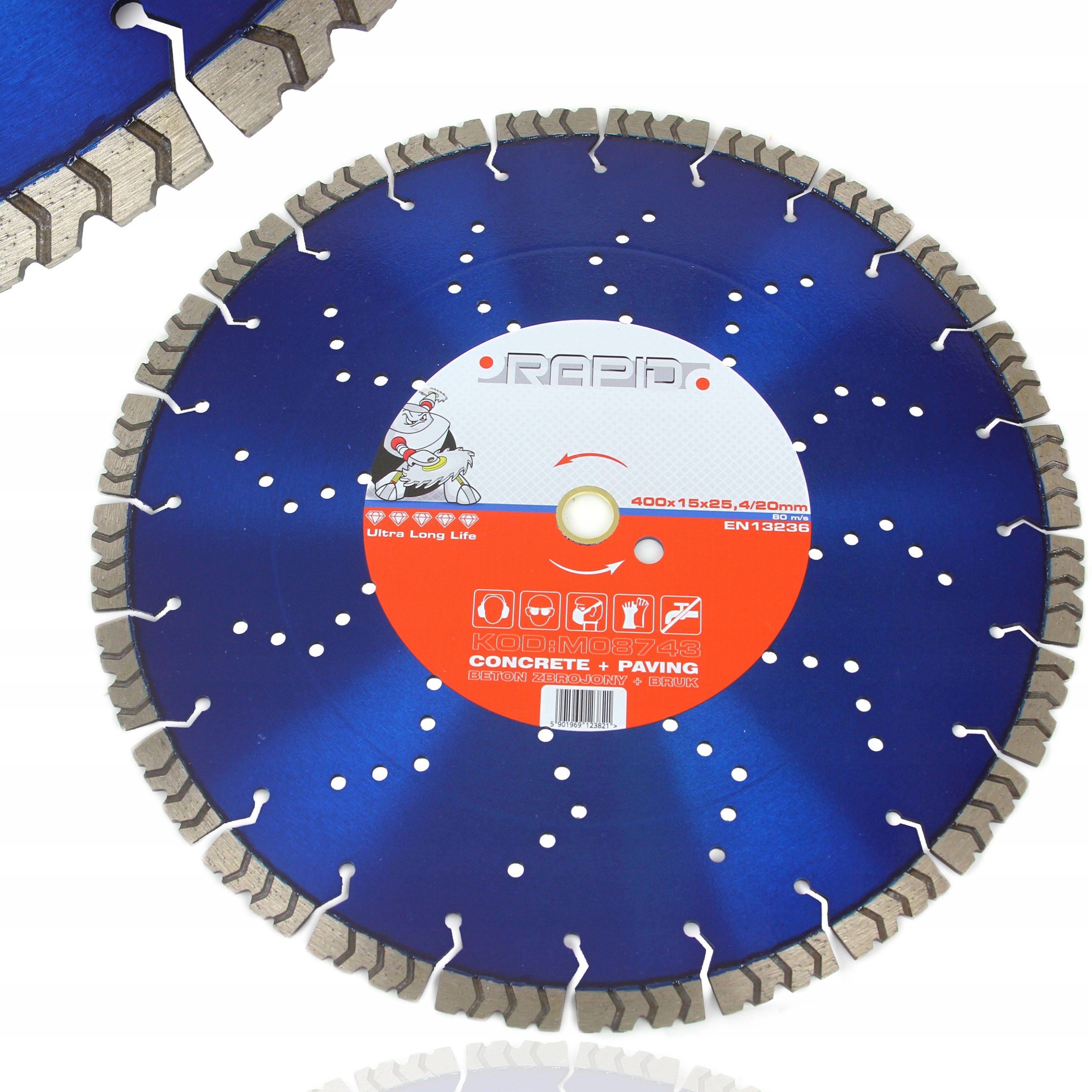 

Tarcza diamentowa Rapid 400 beton Granit bruk Ts