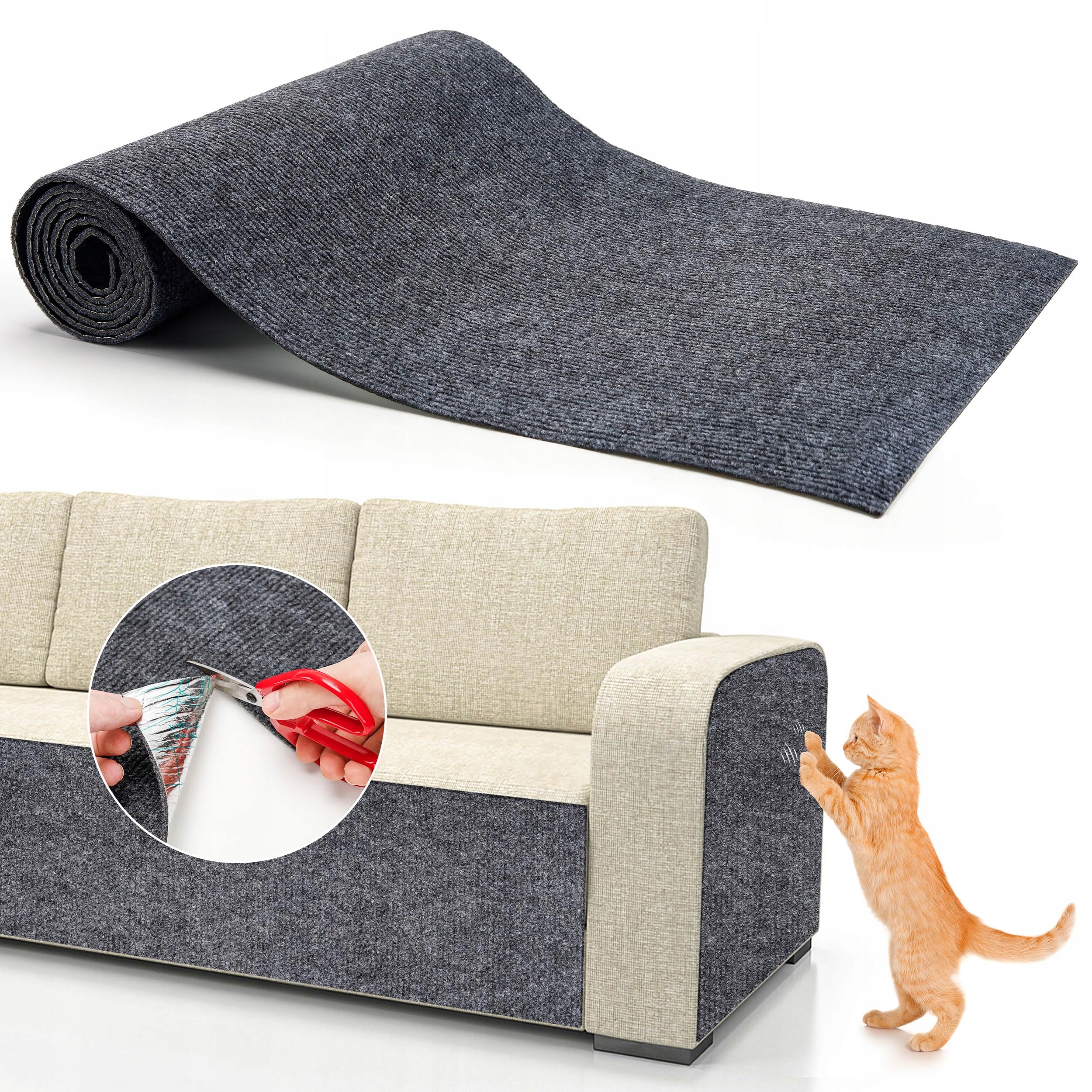 Levně Samolepicí Škrabací Podložka Pro Kočky Ochrana Nábytku Na Pohovku 100X40
