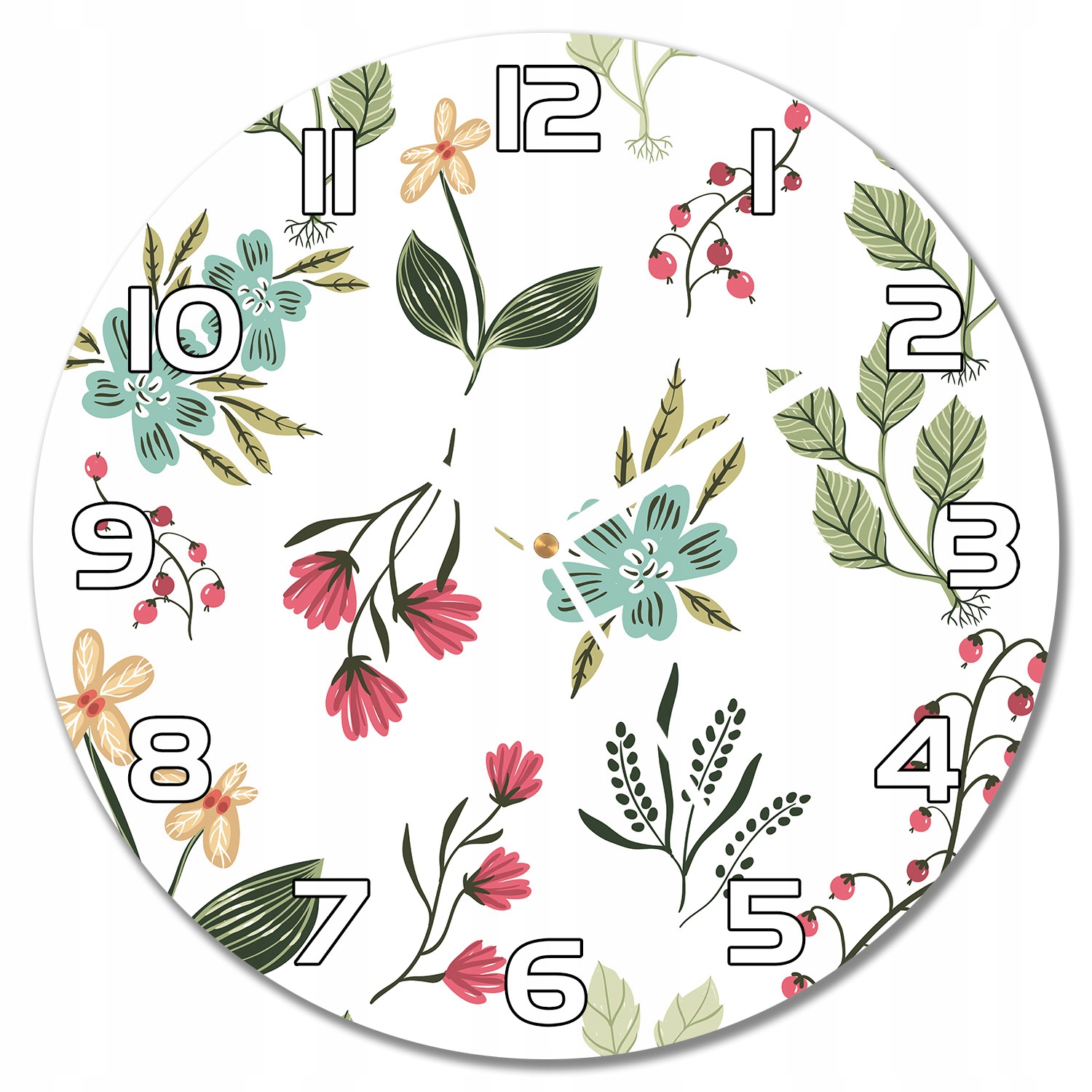 

Nowoczesny wiszący zegar Jagody i Kwiaty f30 cm