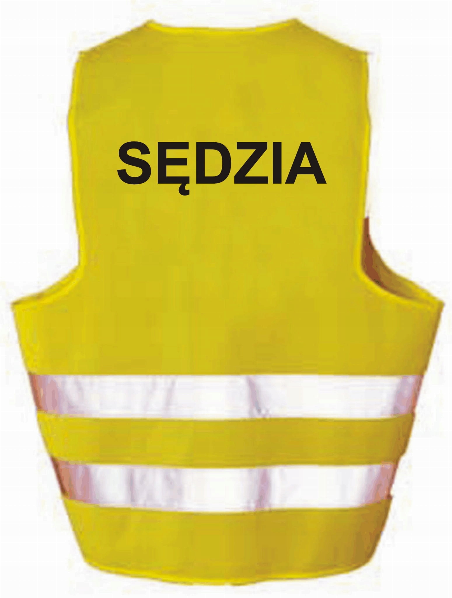 

Kamizelka odblaskowa imprezowa z nadrukiem Sędzia