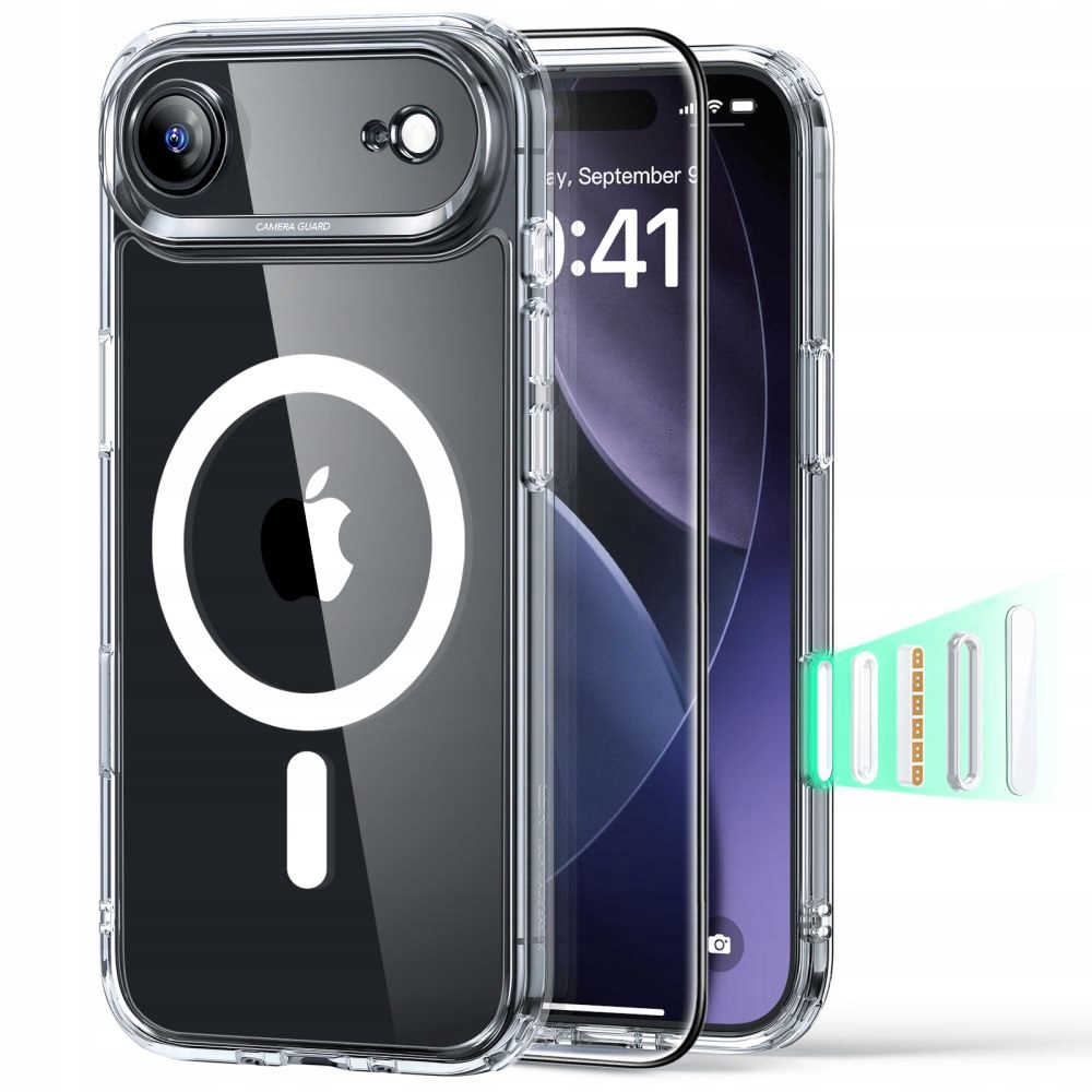 Esr Classic Hybrid HaloLock etui ze szkłem iPhone 17 Air przezroczyste