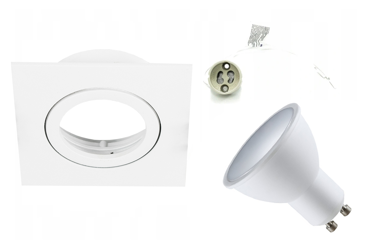 

Oprawa Sufitowa Halogenowa Ruchoma Kwadrat +led