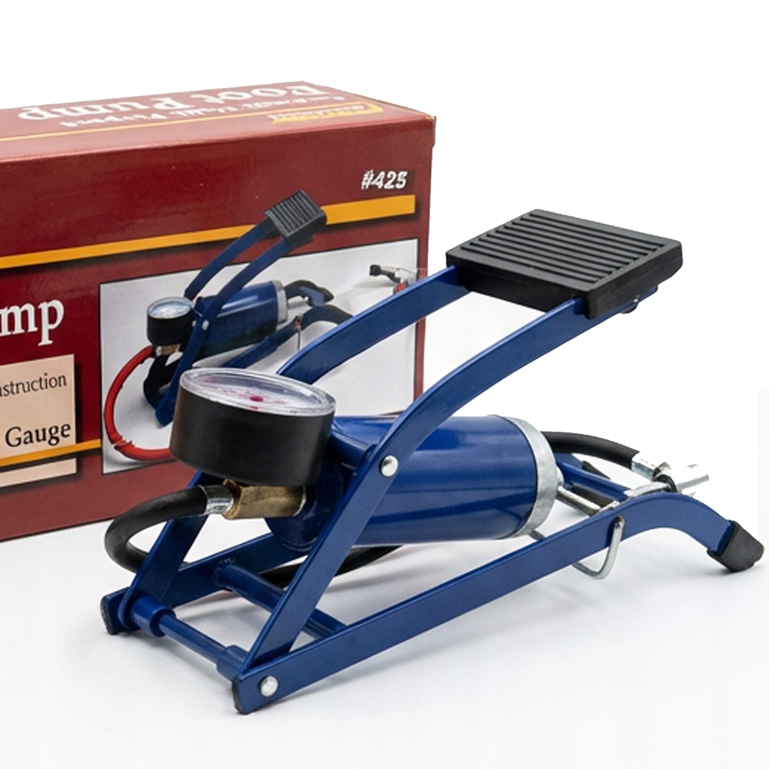 POMPKA SAMOCHODOWA NOŻNA ROWEROWA 1 TŁOK POMPKI