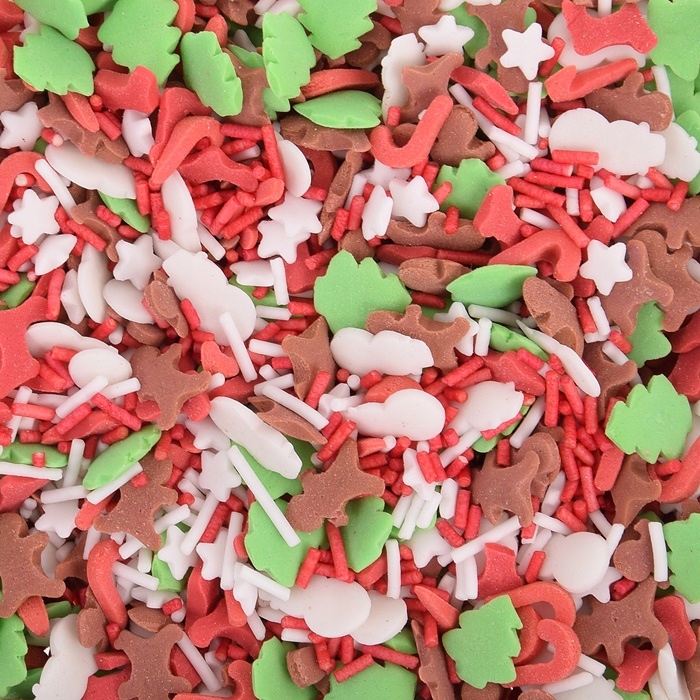 Levně Cukrový posyp 1 kg veselý sněhulák konfety Vánoce