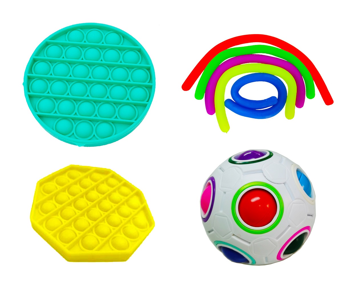 KOMPLET ZABAWEK ANTYSTRESOWYCH POP UP POPUP 8SZT