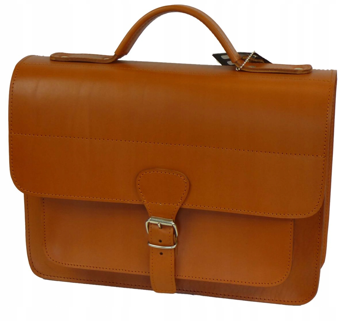 Pánská juchtová taška A4 z rudé kůže na rameni a do ruky polský výrobek.