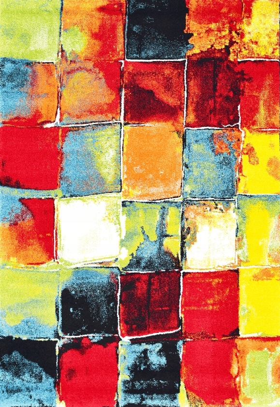 Koberec Patchwork Retro Modern Vysoká Kvalita 150 X 80 CM Měkký Multicolor