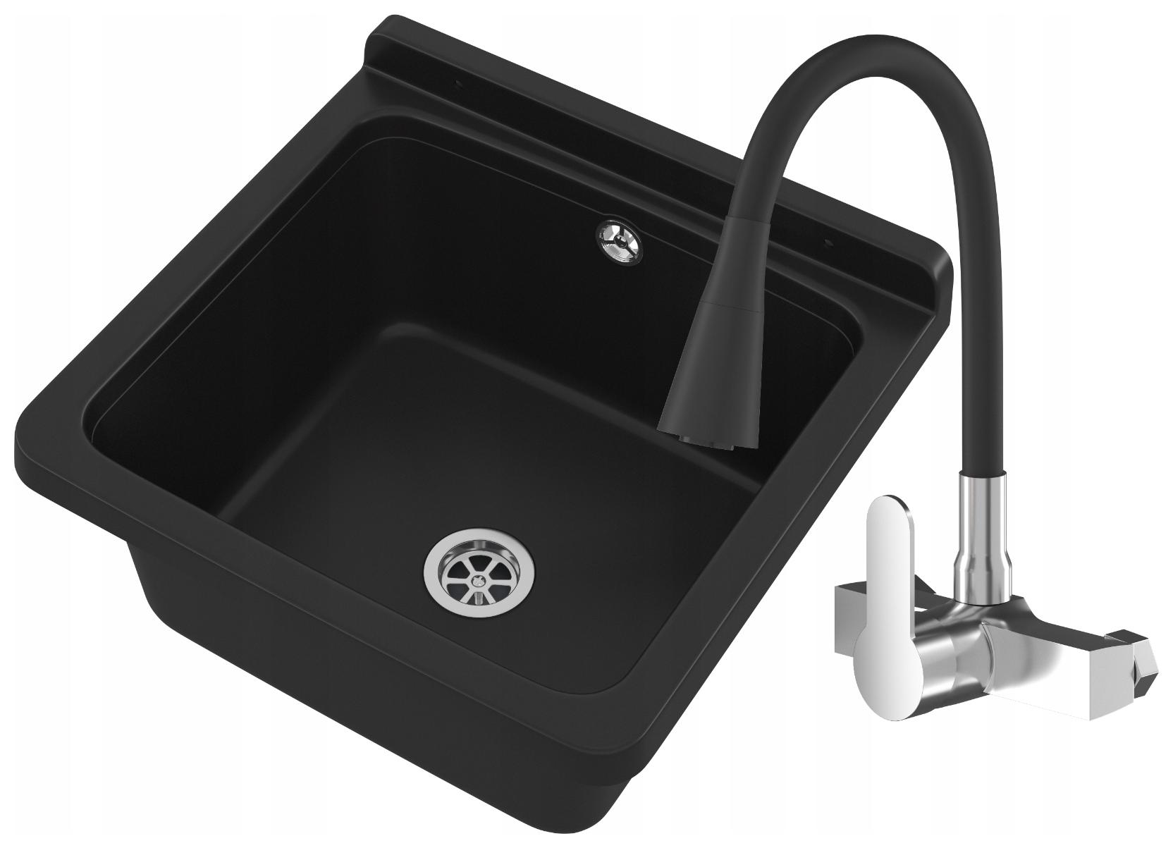 Technický Dřez Technický Pracovní Dřez Černá Nádrž Garáž Orta Nástěnná Kohoutka