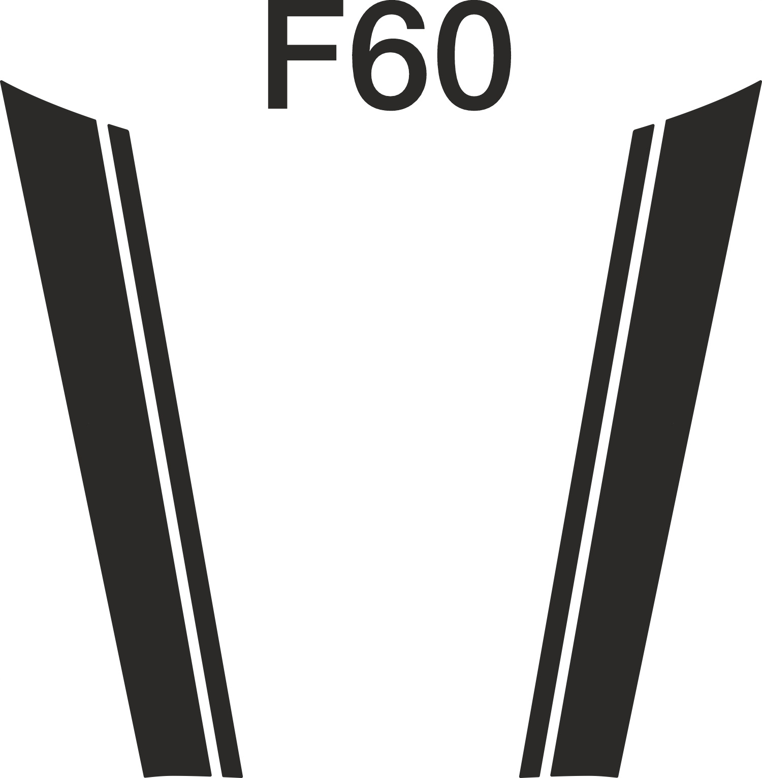 Naklejki na Mini Countryman F60 na maskę podwójne dopasowane