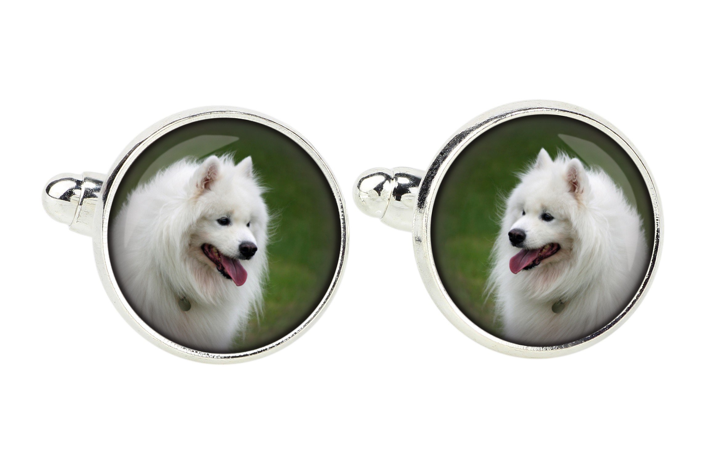 

Samoyed Spinki do mankietów z Twoim zdjęciem foto