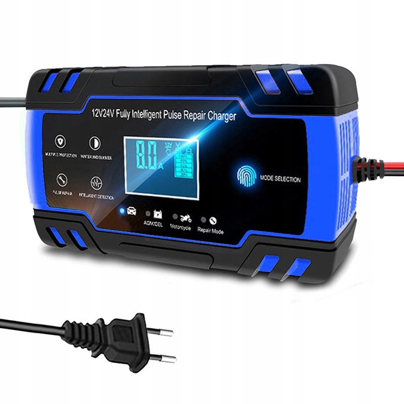 

Mocny Prostownik Automatyczny 12V/24V 8A/4A LCD